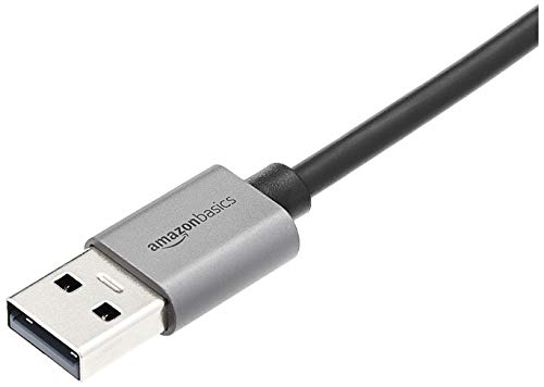 Amazon Basics Aluminum USB 3.0 Gigabit Ethernet RJ45 Adapter, Plug and Play, Portable, No Drivers Needed, Gray, 1.97 x 0.83 x 0.59 inches view 3
