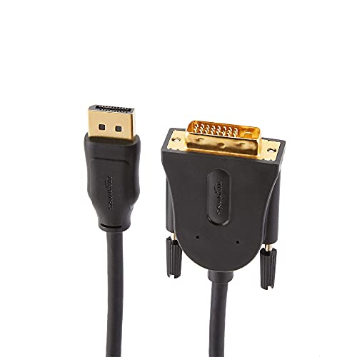 Amazon Basics DisplayPort to DVI Cable, 1920x1080p, 1080@60Hz, Gold-Plated Plugs, 6 Foot (1.8 m), Black view 3