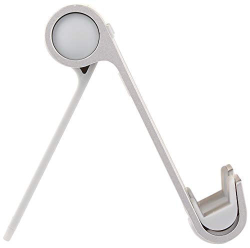 Amazon Basics Multi-Angle Portable Foldable Stand for Tablets, E-Readers and Phones, Non-Slip Desktop Holder for iPads, iPhones, Kindles, Hands-Free Viewing - Silver view 3