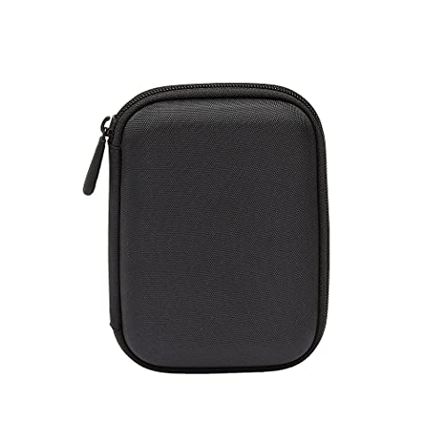 Amazon Basics Portable External Hard Drive Carrying Case with Mesh Storage, Protection, Secure Strap, Black