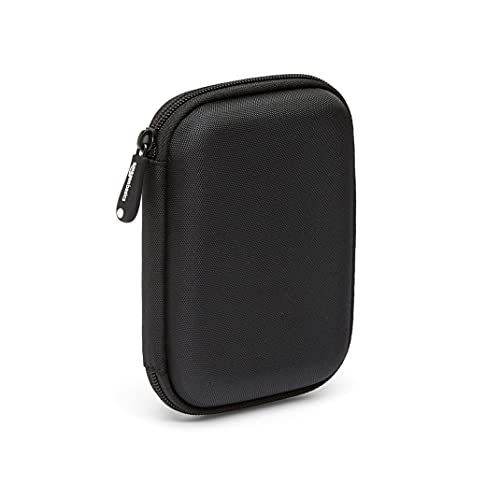Amazon Basics Portable External Hard Drive Carrying Case with Mesh Storage, Protection, Secure Strap, Black view 2