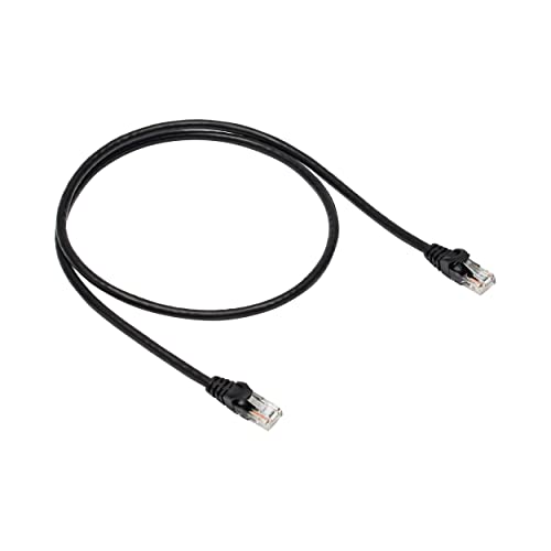Amazon Basics RJ45 Cat 6 Ethernet Patch Cable, 10 Gbps High-Speed, 250MHz, Snagless, Gold-Plated Connectors, 3 Foot, Black