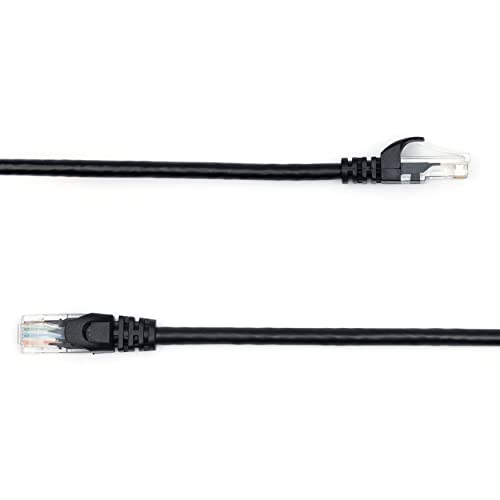 Amazon Basics RJ45 Cat 6 Ethernet Patch Cable, 10 Gbps High-Speed, 250MHz, Snagless, Gold-Plated Connectors, 3 Foot, Black view 2