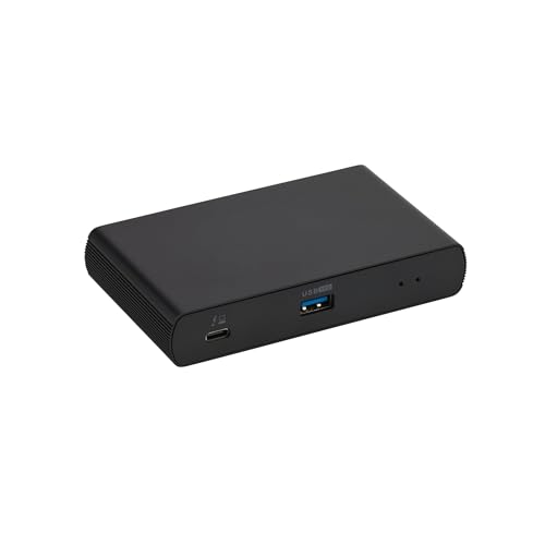 Amazon Basics Thunderbolt4/USB4 Docking Station, 3X Downstream TBT4 (Dual Display), 1xUSB A 3.1, Black, 4.76 x 2.84 x 0.86 inches
