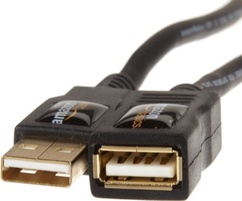 Amazon Basics USB-A 2.0 Extension Cable, Male to Female, 480Mbps Transfer Speed, 6.5 Foot, Black view 3