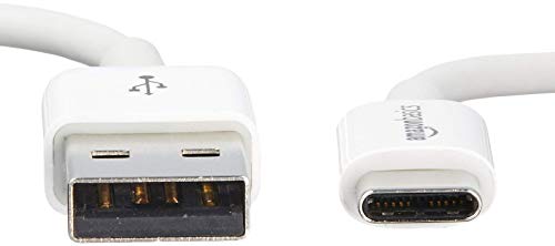 Amazon Basics USB-C to USB-A 2.0 Male Charger Cable, 3 feet (0.9 Meters), White, Laptop view 2