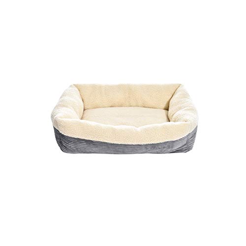 Amazon Basics Anti-Slip Self-Warming Pet Bed For Cat or Dog, Rectangle, Grey, 24"L x 20"W x 7"H view 3