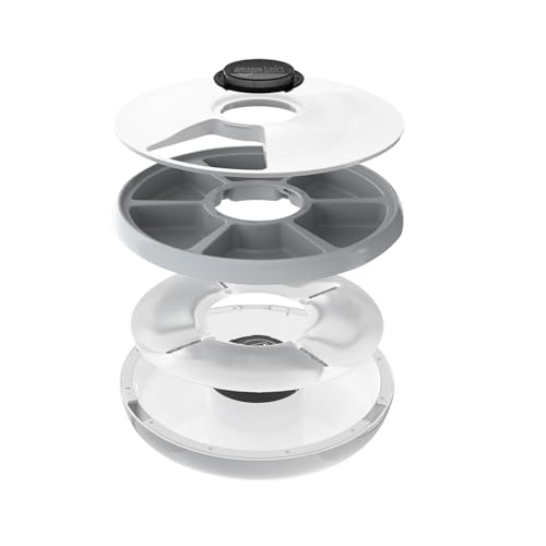 Amazon Basics Automatic Pet Feeder with Cooling Pack, 31.5 x 31.5 x 8.3cm, White