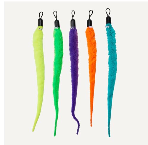 Amazon Basics Cat Feather Toy Kit with 2 Telescoping Wands and 10 Feather Attachments, Natural Feathers, for Adult Cats and Kittens view 3