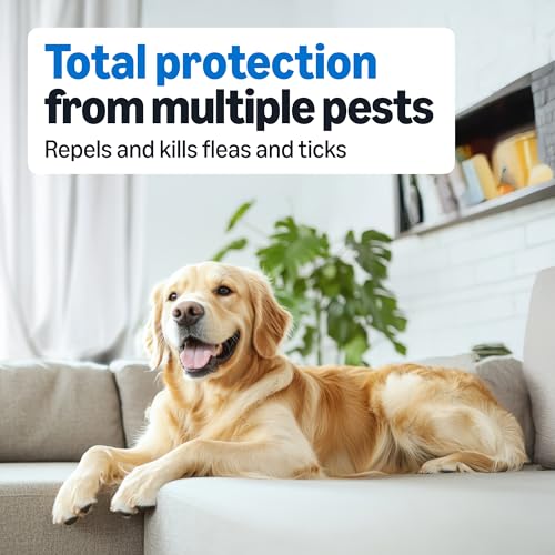 Amazon Basics Flea and Tick Topical Treatment for Medium Dogs (23-44 lbs), Fast Acting and Long Lasting, 3 Count, Packaging May Vary view 3