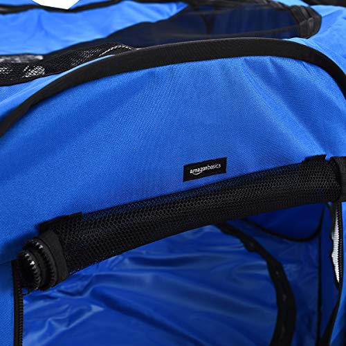 Amazon Basics Foldable Octagonal Indoor and Outdoor Portable Soft Dog Pen/Puppy Pen/Playpen, 114 cm / 45", Blue