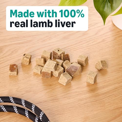 Amazon Basics Freeze-Dried Raw Single Ingredient Dog Treats, Lamb Liver, High Protein, Healthy Training Treats or Meal Topper for all Dogs, Grain-Free, 3.3oz (Previously Wag) view 3
