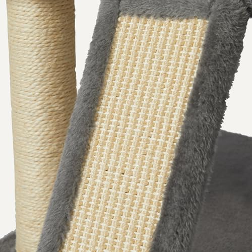 Amazon Basics Indoor Cat & Kittens Multi-Level Climbing Activity Tower with Scratching Posts, 2 Condos, FSC Certified, M - 31.1" (78.9cm) H, Grey view 3