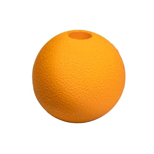Amazon Basics Interactive Bouncy Durable Rubber Dog Toy Balls, 2.5 inch, Blue, Orange, Pack of 3 view 3