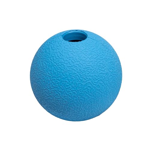 Amazon Basics Interactive Bouncy Durable Rubber Dog Toy Balls, 3 inch, Blue, Orange, Pack of 2 view 3