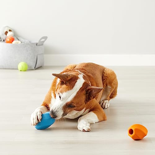 Amazon Basics Interactive Durable Natural Rubber Dog Treat Dispensing Enrichment Chew Toy for Dogs, Tough Chew Toy for Heavy Chompers, Large, Multi Color, 2-Pack view 2