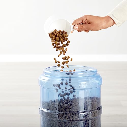 Amazon Basics Large Capacity Automatic Pet Water Dispenser and Gravity Feeder Set, Easy to Clean, 456.6fl.oz Food, 382.1fl.oz Water, Gray view 3