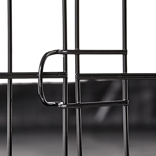 Amazon Basics Leakproof Canvas Bottom Guinea Pig Cage, Easy to Clean Small Animal Habitat with Divider Set, Indoor/Outdoor, Portable, No Tools Needed, 47.6"L x 24.2"W x 14"H, Black view 3