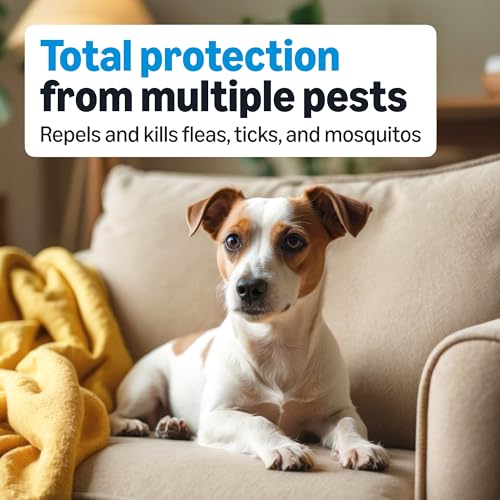 Amazon Basics Preventative Flea, Tick & Mosquito Topical Treatment for Medium Dogs (11-20 Pounds), Kills Fleas, Prevents Infestations, 4 Count, Packaging May Vary view 3