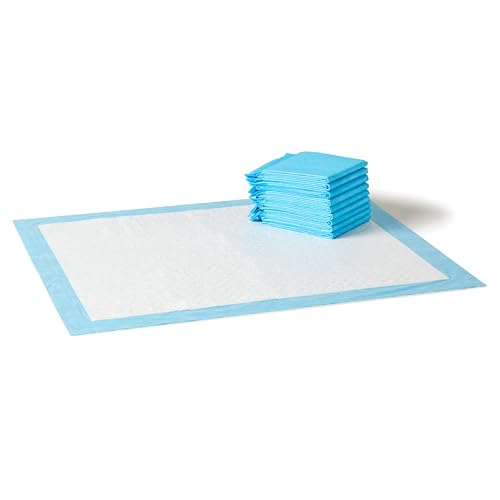 Amazon Basics Puppy Pads, Heavy Duty with 5-Layer Leak-Proof Design, Quick-Dry Surface, Built-In Attractant Potty Pads for Dogs, X-Large, 34 x 28 in., 10-Count
