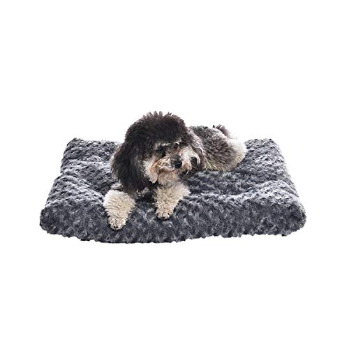 Amazon Basics Washable Cat and Dog Bed and Crate Pad, Indoor, Easy to Clean, 23" x 18" x 2.5", Gray
