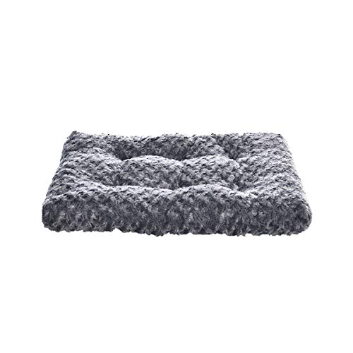 Amazon Basics Washable Cat and Dog Bed and Crate Pad, Indoor, Easy to Clean, 23" x 18" x 2.5", Gray view 2