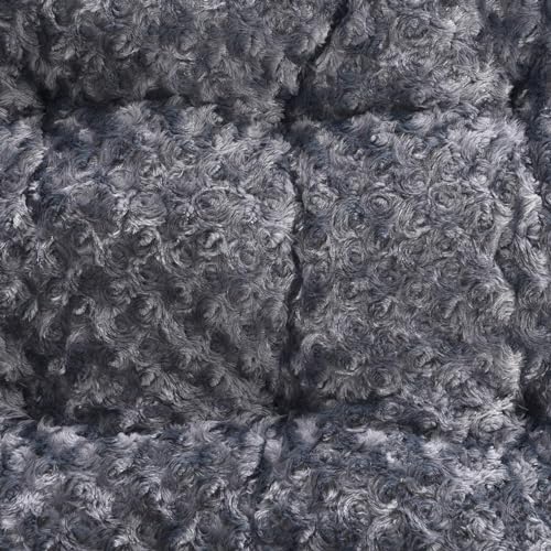 Amazon Basics Washable Cat and Dog Bed and Crate Pad, Indoor, 46 x 29 x 4 inches, Gray view 3