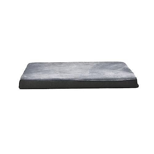 Amazon Basics Washable Dog Bed with Cooling Gel Memory Foam, Pressure-Relief Support for Dogs up to 120lbs, Non-Slip Bottom, Removable Cover, Giant Sized (50" x 34"), Grey view 2