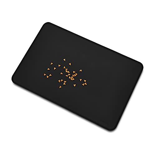 Amazon Basics Waterproof Non-Slip Silicone Pet Feeding Mat with Raised Edges, Prevents Spills, Easy to Clean, Protects Floors for Cat & Dog Food and Water Bowls, 24 x 16 Inches, Black view 3