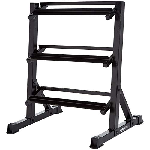 Amazon Basics 3 Tier Dumbbell Weight Rack - 32 x 24 x 36 Inches, Black