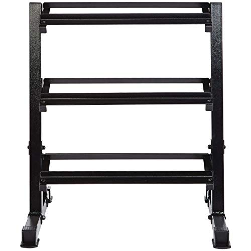 Amazon Basics 3 Tier Dumbbell Weight Rack - 32 x 24 x 36 Inches, Black