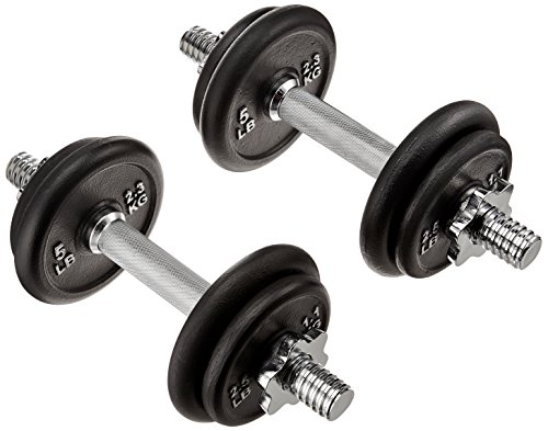 Amazon Basics 40-Pound Adjustable Weight Set with Case