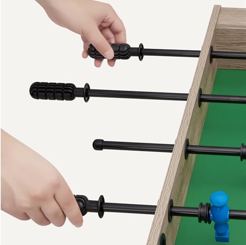 Amazon Basics 48-Inch Foosball Table Soccer Game Room Size with 4 Balls and 2 Cupholders, Oak view 3