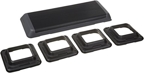 Amazon Basics Aerobic Exercise Workout Step Platform with Adjustable Risers - 42.5 x 16 x 4 Inches, Black