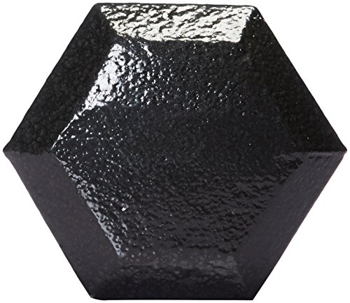 Amazon Basics Cast Iron Hex Dumbbell Weight, 13.4 x 5.8 x 5 Inches, 40 pounds, Black