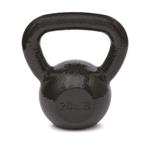 Amazon Basics Cast Iron Kettlebell, 20 Pounds, Black