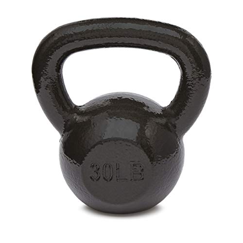 Amazon Basics Cast Iron Kettlebell, 30 Pounds, Black