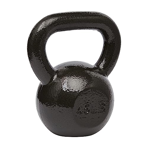Amazon Basics Cast Iron Kettlebell, 45 Pounds, Black
