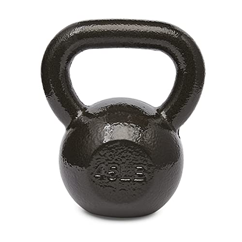 Amazon Basics Cast Iron Kettlebell, 45 Pounds, Black