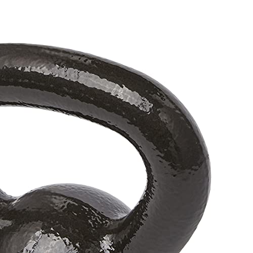 Amazon Basics Cast Iron Kettlebell for Strength Training, 10 Pounds, Easy to Hold, Black view 3