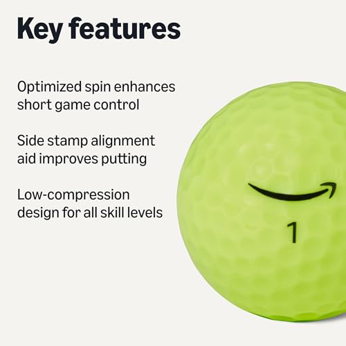 Amazon Basics Core Soft Golf Balls, 12-Pack, Yellow view 2