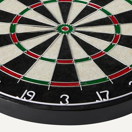 Amazon Basics Dartboard for Adults, Regulation Size, with Steel Tip Darts view 3