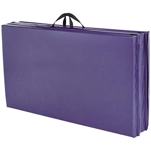 Amazon Basics EVA Foam Gymnastics Exercise Vinyl Mat - 4 x 10 Feet, Purple