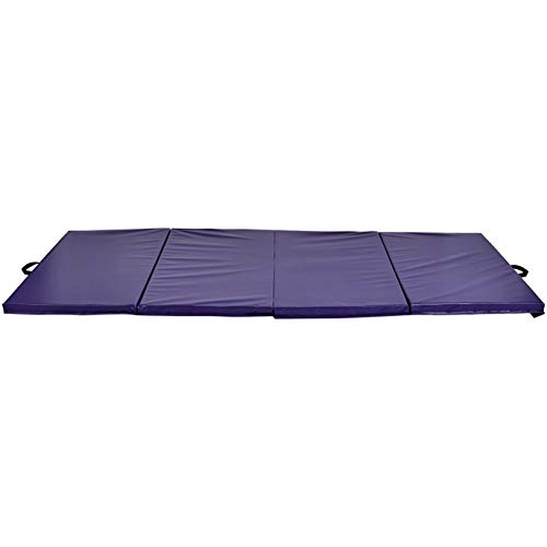 Amazon Basics EVA Foam Gymnastics Exercise Vinyl Mat - 4 x 10 Feet, Purple