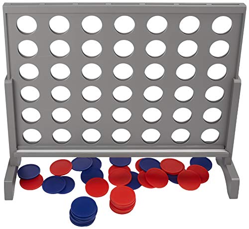 Amazon Basics Giant 4-In-A-Row Set - 3-Foot, Wood Finish