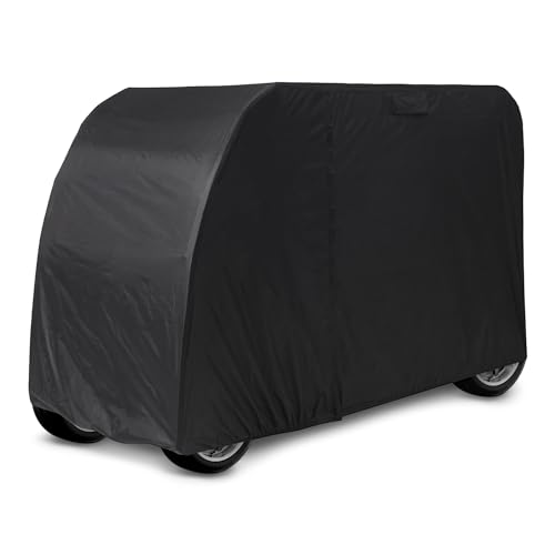 Amazon Basics Golf Cart Cover, Water-Resistant Oxford Fabric Golf Cart Cover, 3 Zippered Doors, Fits EZGO, Yamaha, Club Car, 2/4 Passenger