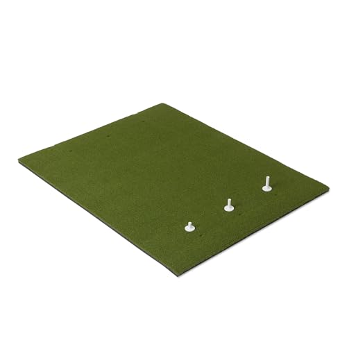 Amazon Basics Golf Hitting Practice Mat with Multiple Tee Positions, 5' x 4'