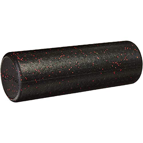 Amazon Basics High-Density Round Foam Roller for Exercise and Recovery - 18-inch, Red Speckled