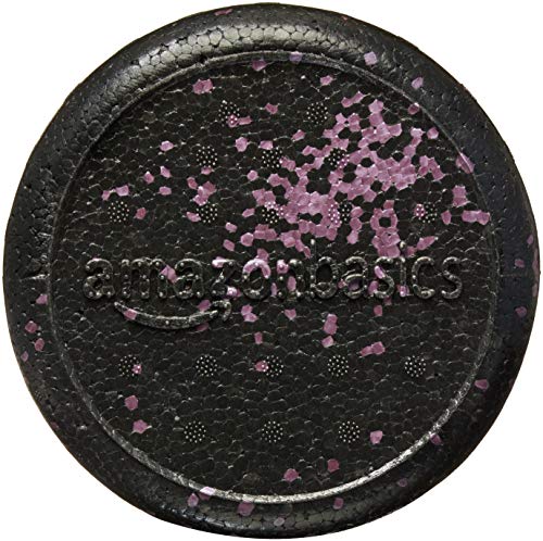 Amazon Basics High-Density Round Foam Roller for Exercise and Recovery - 12-inch, Purple Speckled
