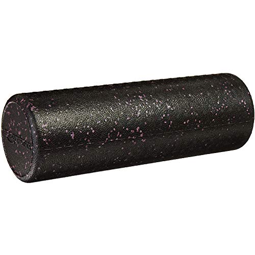 Amazon Basics High-Density Round Foam Roller for Exercise and Recovery - 18-inch, Purple Speckled